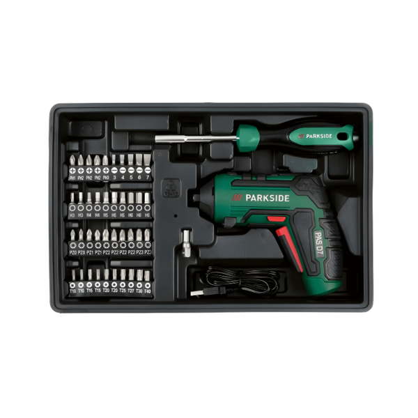 PARKSIDE® Tool Case with Cordless Screwdriver PWBM A1 – 92 pieces - Image 2